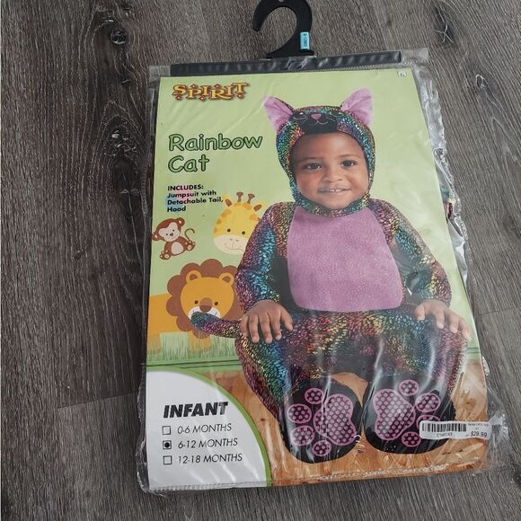 Spirit Halloween Baby Rainbow Cat Costume Infant 6-12 MONTHS - Picture 2 of 6